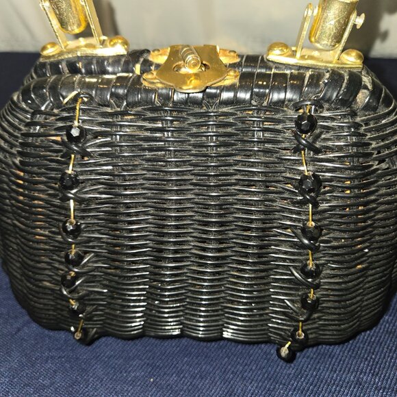 Vintage Wicker Basket Purse - Picture 2 of 6